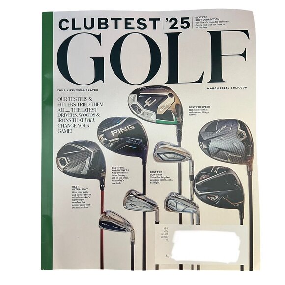Golf Magazine March 2025 Clubtest '25 Club Test Drivers Woods Irons - Picture 1 of 1